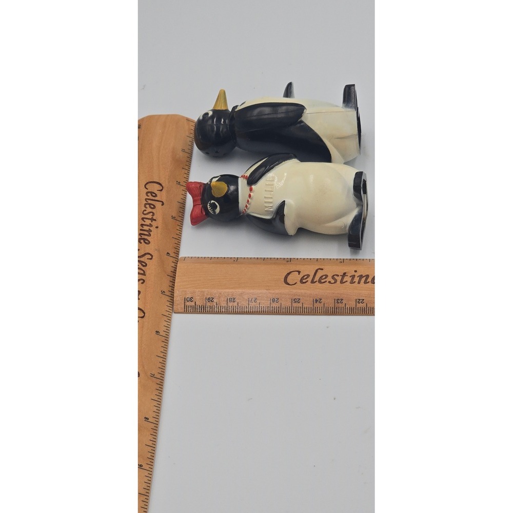 Vtg 1950s Kool Cigarettes Willie Millie Penguin Salt Pepper Shakers F&F ( - Picture 7 of 7